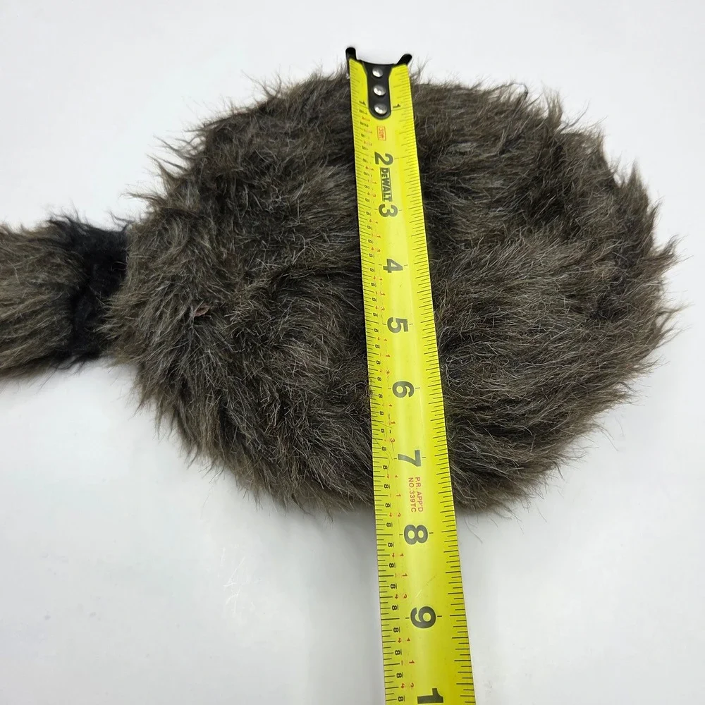 C-P Inc Raccoon Tail Hat Faux Fur Costume Accessory One Size Brown Striped Tail